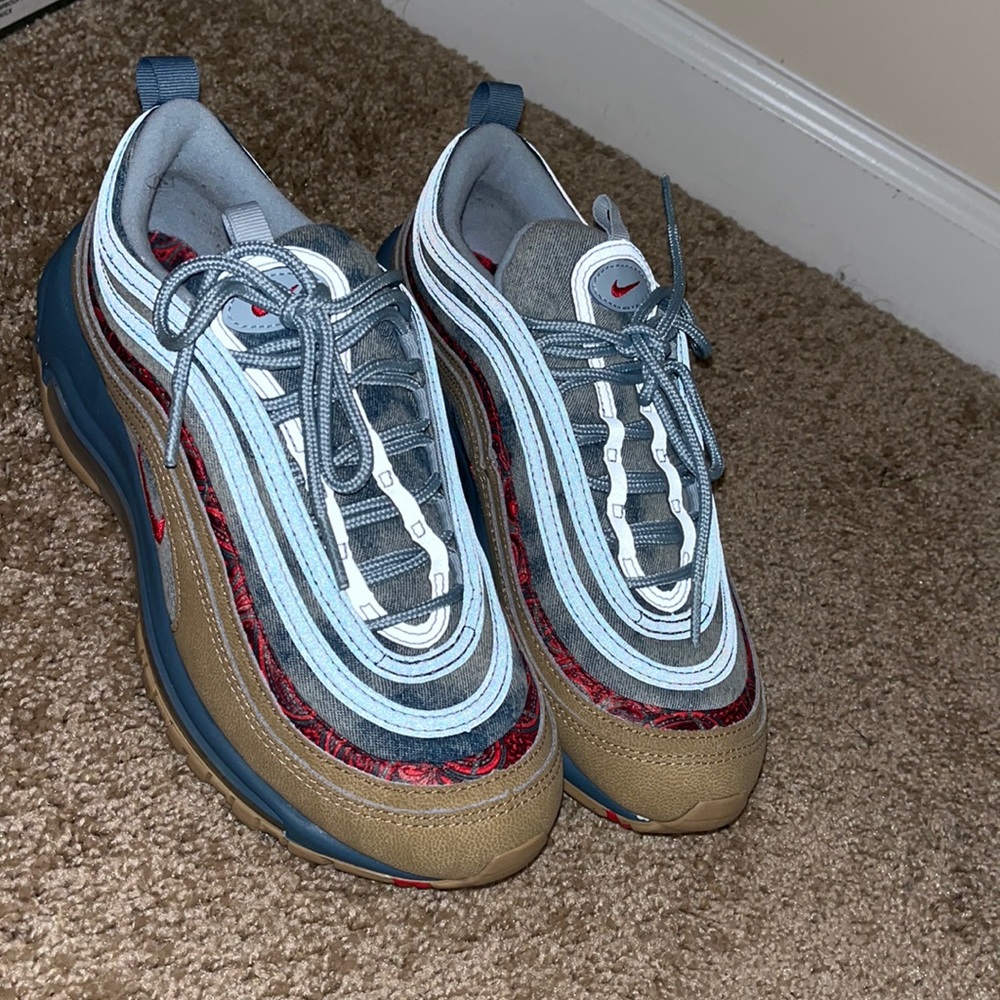 Brown and denim airmax 97